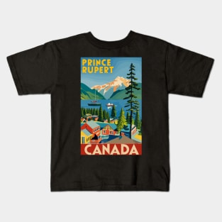 A Vintage Travel Art of Prince Rupert - Canada Kids T-Shirt